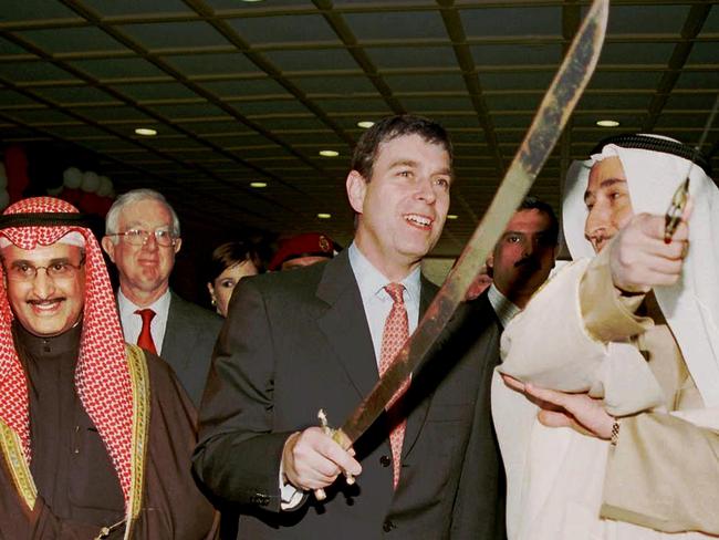 Prince Andrew in Kuwait in 2000. Picture: AFP