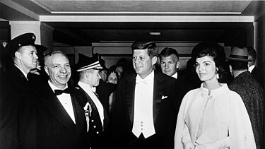 President Kennedy and First Lady Jacqueline Kennedy, arrive at the inaugural ball on the evening of Inauguration Day. Picture: Wikipedia