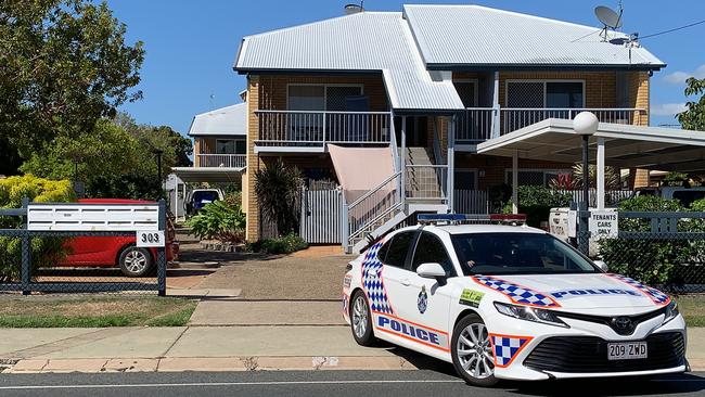 Fire investigators and police on scene at the Bridge Rd unit block where a property was severely damaged in a blaze overnight. The unit is located at the back of the complex.