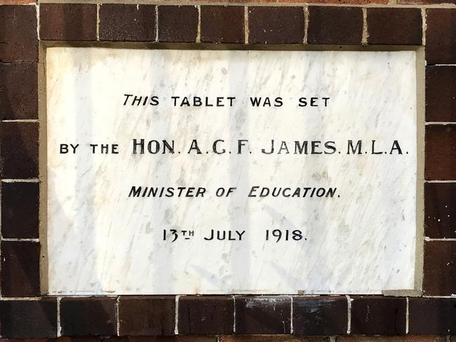 The foundation stone at the Harbord Literary Institute. Picture: Supplied