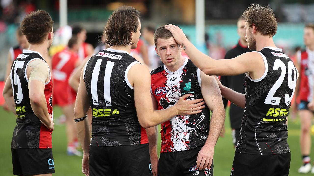 St Kilda weren’t happy with the “Missy” Higgins headline aimed at Jack Higgins. Picture: Matt King/AFL Photos