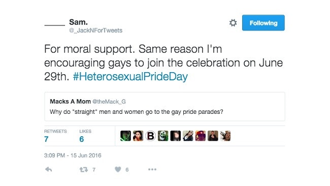 Heterosexual Pride Day Goes Viral Internet Outraged Over ‘straight Pride Hashtag The Courier 0448