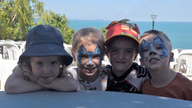 Alva, Ava, Olivia, and Jack were among thousands of Territorians enjoying the 2023 Greek GleNTi on the Darwin Esplanade. June 10, 2023. Picture: Sierra Haigh