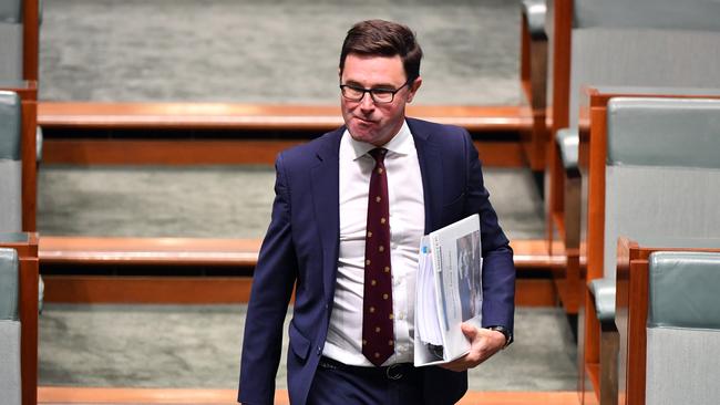 “This policy is disgraceful. Banks are not and should not try to become society’s moral compass and arbiter — the Australian people decide that by who they elect”: Agricultural minister David Littleproud. Picture: Getty Images