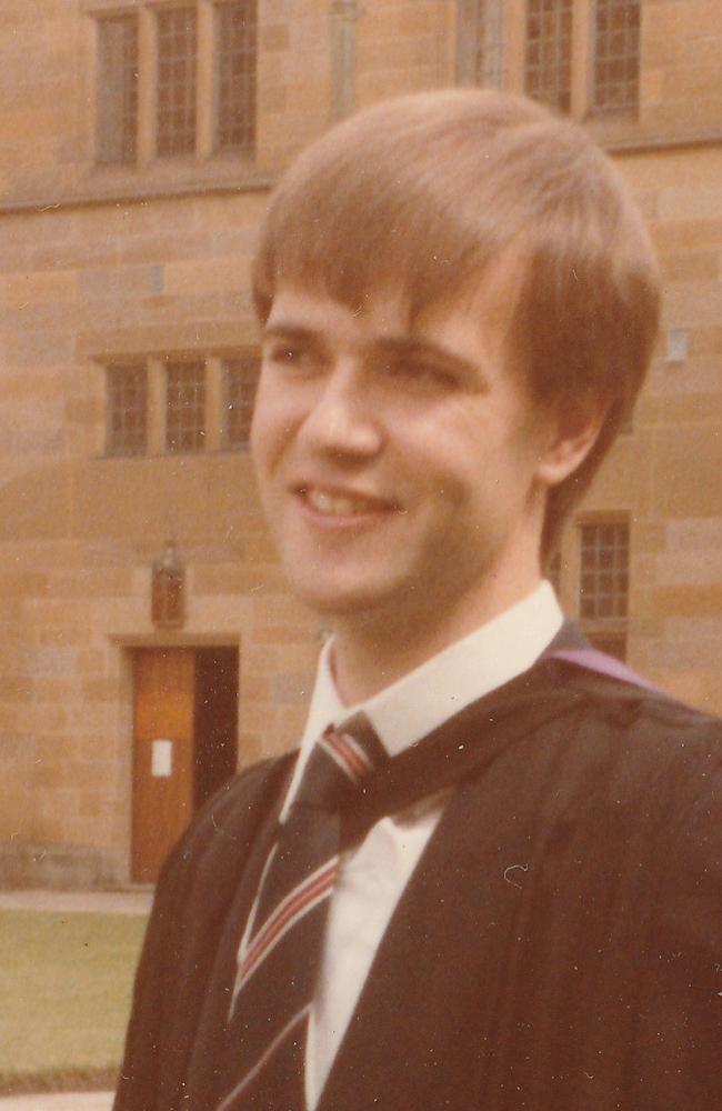 Dr John Gerrard after graduating as a junior doctor in 1986.