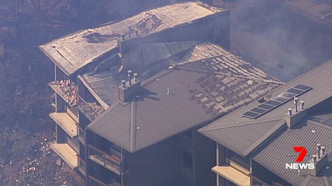 The site’s Sky Lodges were also damaged. Picture: 7 News