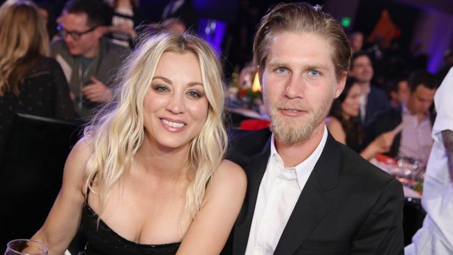 Kaley Cuoco and husband Karl Cook. Picture: Getty