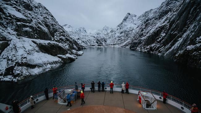 Hurtigruten’s MS Trollfjord in Norway.