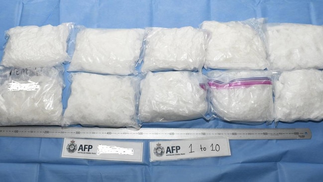 A portion of the drugs police seized. Picture: AFP