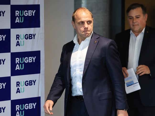 Rugby Australia CEO Phil Waugh (L). Picture: Getty