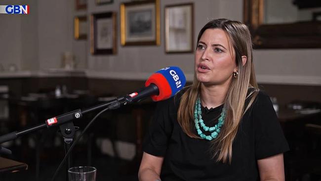 Holly Valance during an interview with GB News. Picture: GB News