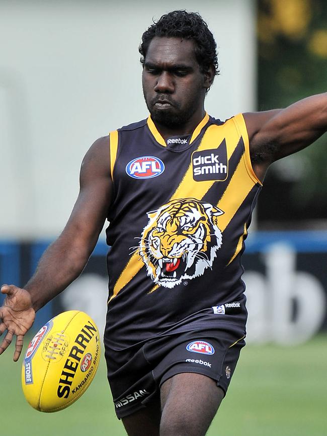 Roberts at Richmond training in 2010.