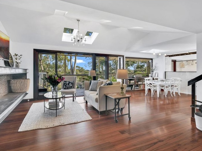 The open-plan lounge and dining room.