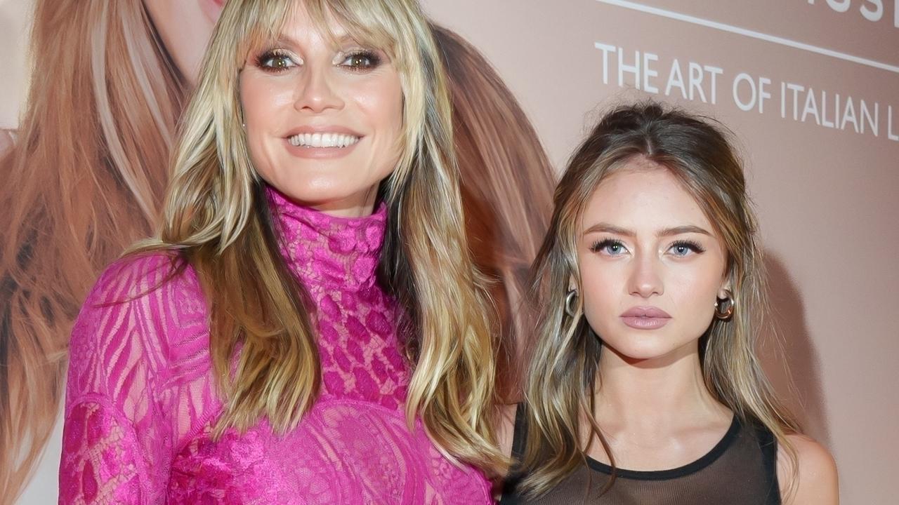 Teen poses in undies next to supermodel mum