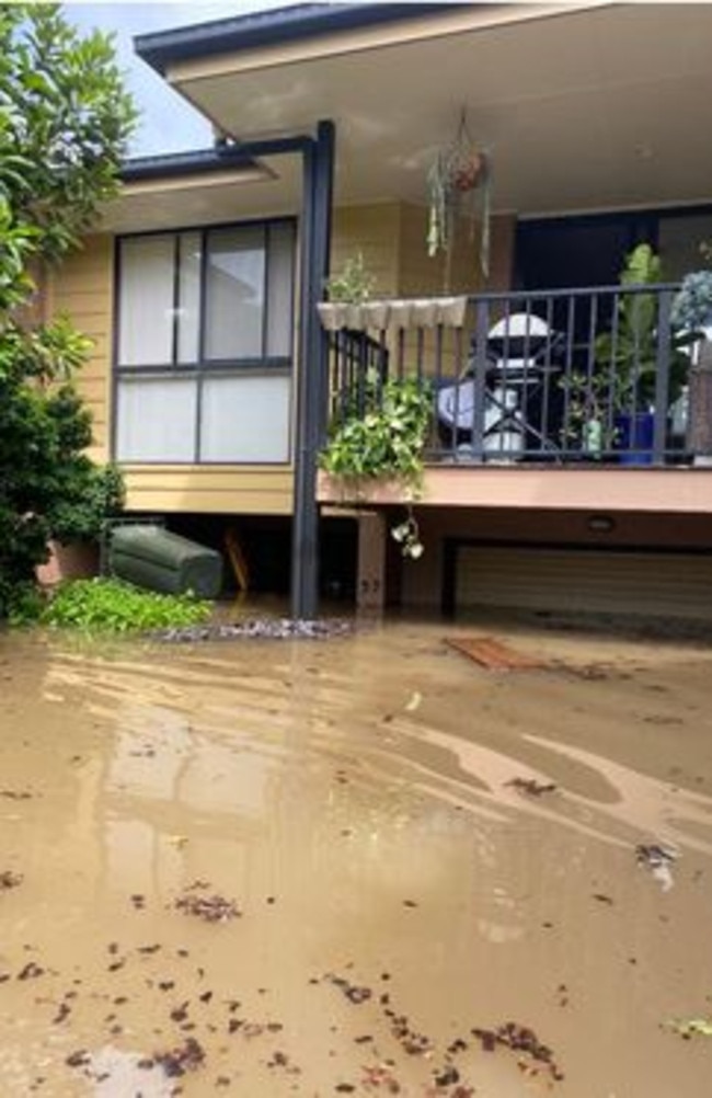 Julie Hindley’s flooded townhouse.