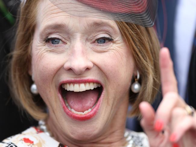 Gai Waterhouse celebrates another victory on the track.