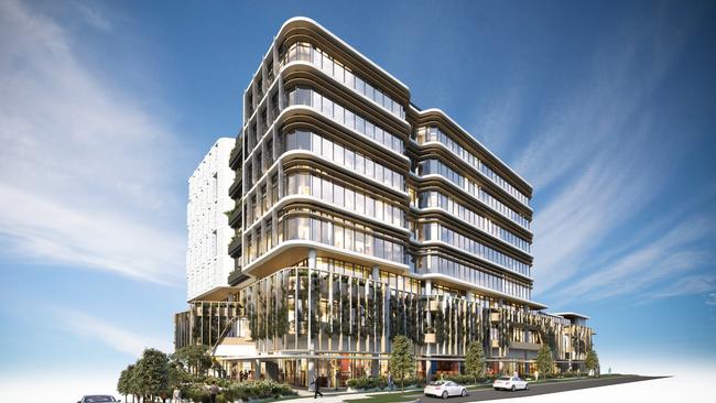 Artist impression of Proxima, a state government project planned for the Gold Coast health and knowledge precinct at Southport