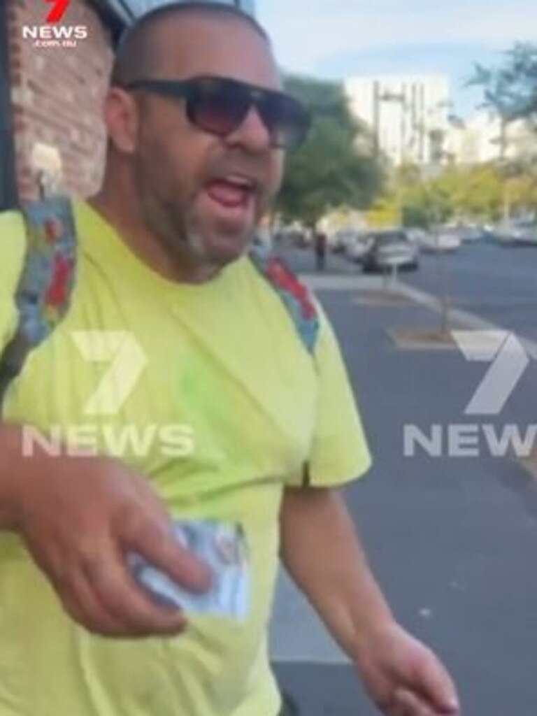 A 46-year-old Ingle Farm man is facing a string of charges including assault and theft over the incident on Franklin St. Picture: 7NEWS