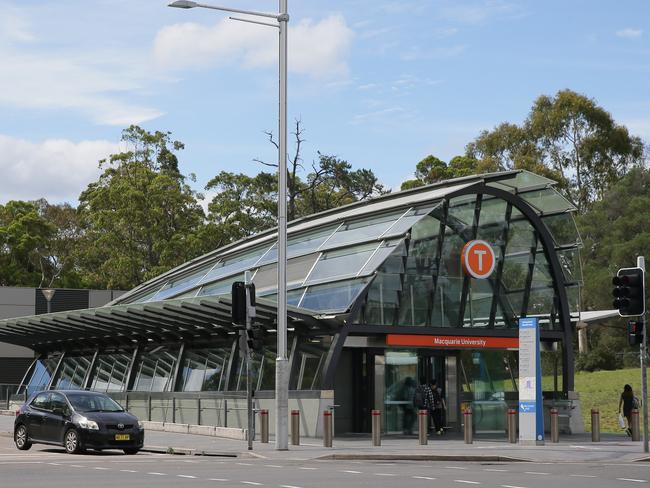 Commuters who use trains at Macquarie University station are among those who will need alternative transport. Picture: Adam Ward