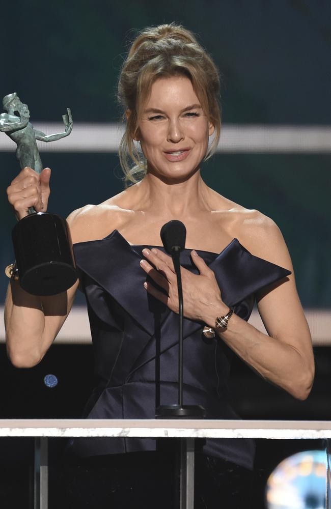 Renee Zellweger wins Best Actress. Picture: Chris Pizzello