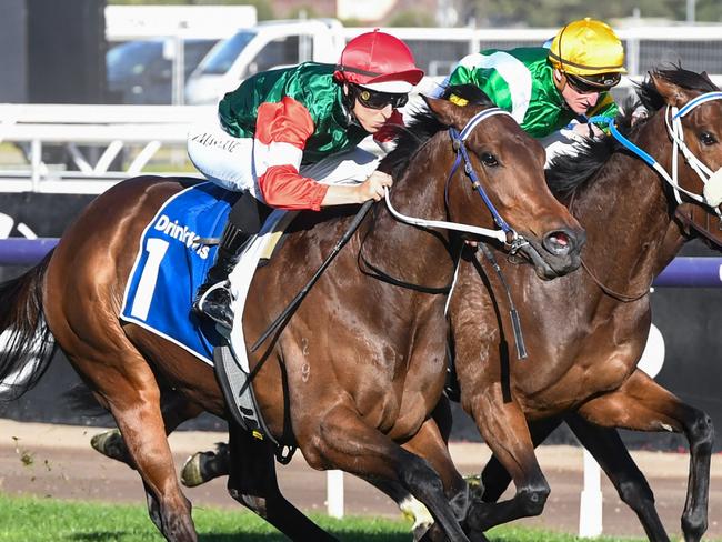 Amelia's Jewel ridden by Damian Lane wins the Furphy Let's Elope Stakes at Flemington Racecourse on September 16, 2023 in Flemington, Australia. (Photo by Brett Holburt/Racing Photos via Getty Images)