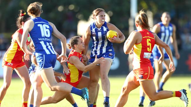 Jasmine Garner was a standout for the Roos on Saturday. Picture: Getty Images