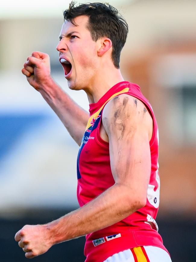 Old Scotch player Ryan Valentine in action for the side earlier in the VAFA Premier Men season. Picture: Dennis Timm/VAFA