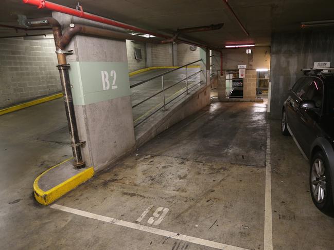 Car space 19 at level B2. Selling agent Terrence Chua is selling the $330,000 car spot in the CBD.Located on floor B2 in the Mantra Serviced Apartments at 2 Bond Street in the city.The car spot is number 19, near the lifts on B2.