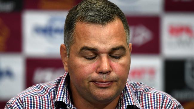 Anthony Seibold has been underwhelming in his first year with Brisbane. AAP Image/Dan Peled.