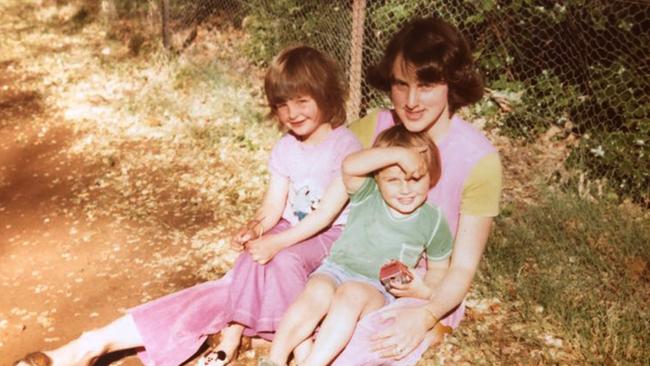 A young Marion Barter with daughter Sally and son Owen.