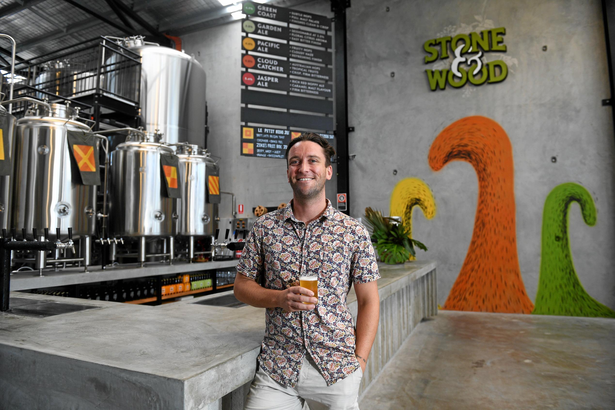 Tasting Room Manager Cale Watts at the site of the new Stone and Wood Brewery in Byron Bay.