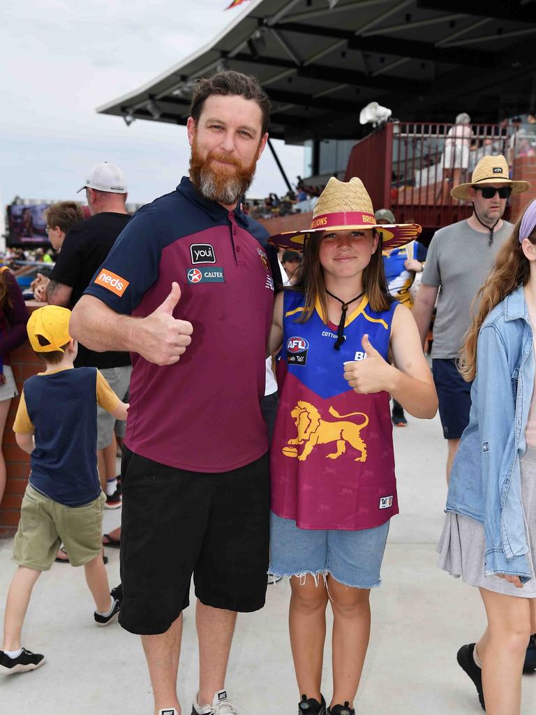 Aaron and Tayal Simpson at the NAB AFLW grand final. Picture: Patrick Woods
