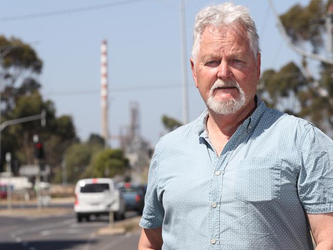 North Geelong man David Dillion is calling for the Environmental Protection Authority (EPA) to further analyse the pollutants being released into Corio by the Viva refinery Ã as heÃs concerned it could be causing significant health and wellbeing issues in the area. Picture: Alan Barber