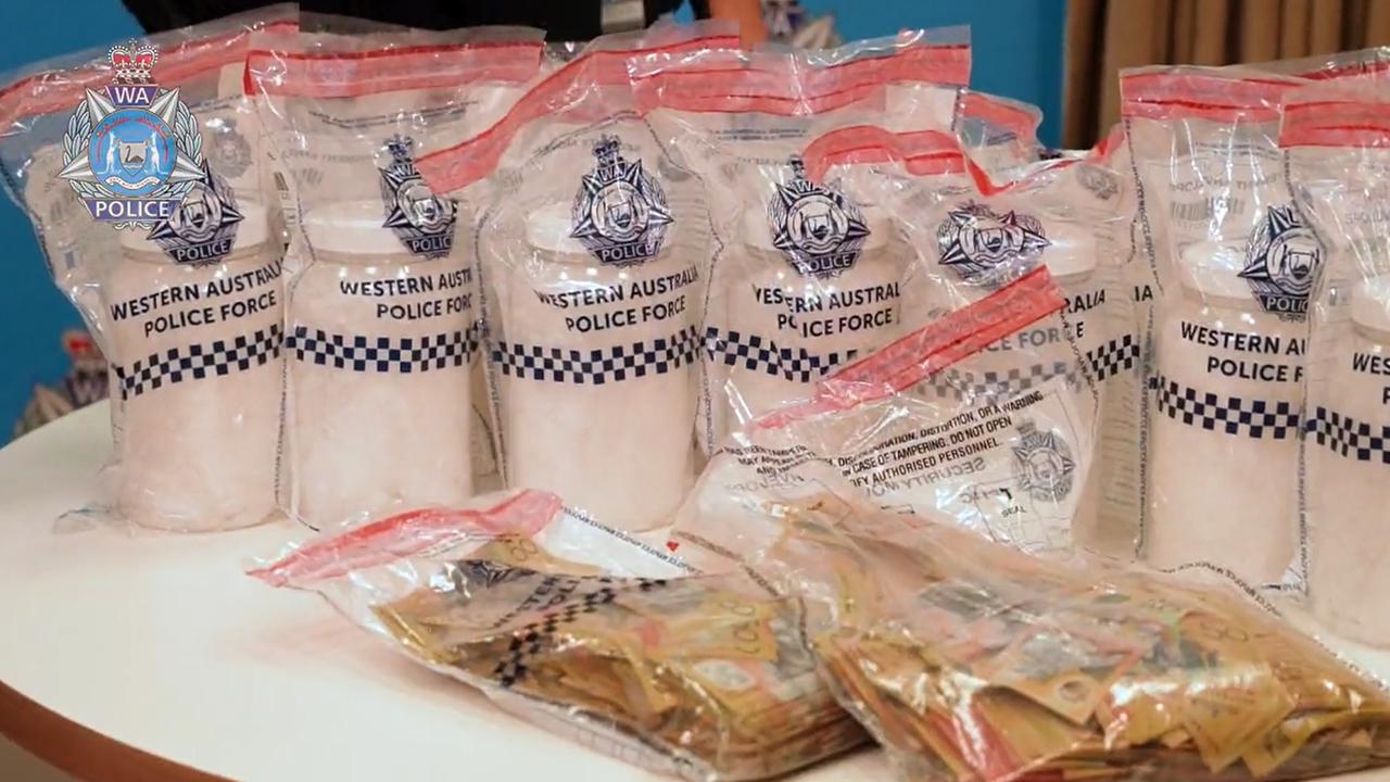 Police say the alleged drugs had a street value of about $14 million. WA Police.