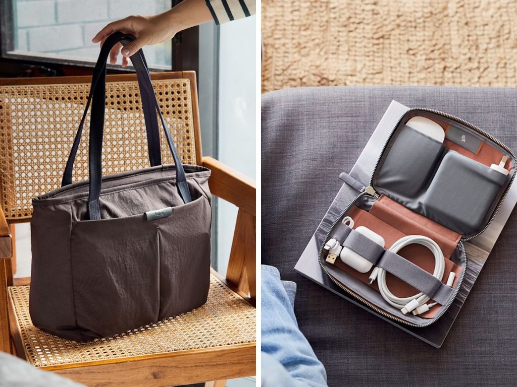 Get 25 per cent off Bellroy's tech accessories, work bags, travel essentials and more. Picture: Bellroy.