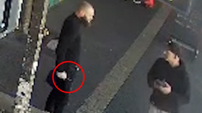 CCTV footage captures a man who allegedly stabbed four people in Moonee Ponds