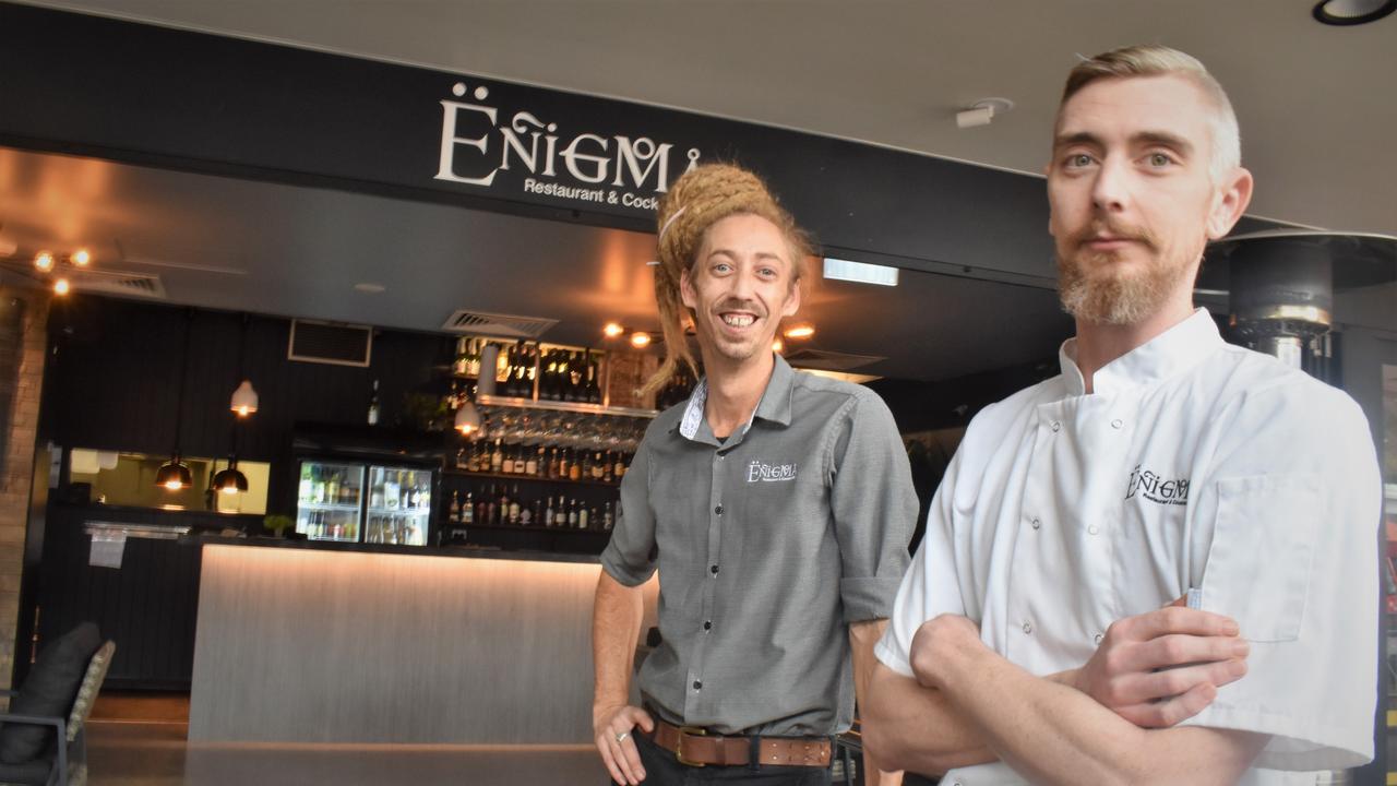 Mick 'Mickdog' Wallace and Matt Turner recently opened Enigma Restaurant and Cocktail Bar after closing Machu Picchu on Ocean Street.