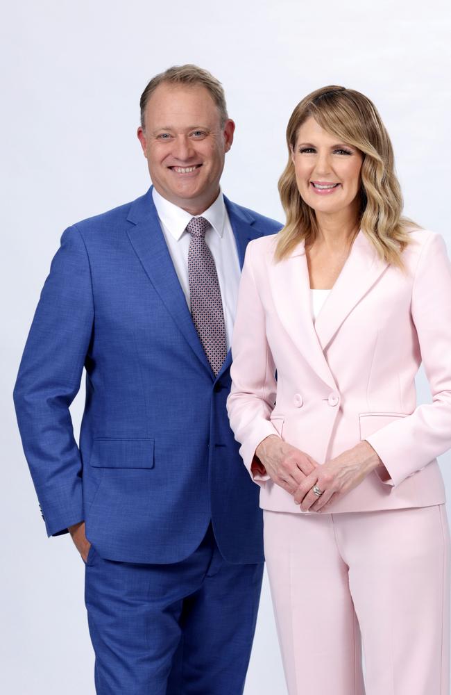 Supplied image of Josh Adsett and 10 News First presenter Sharyn Ghidella. Josh Adsett announced as new Executive Editor at Network 10.