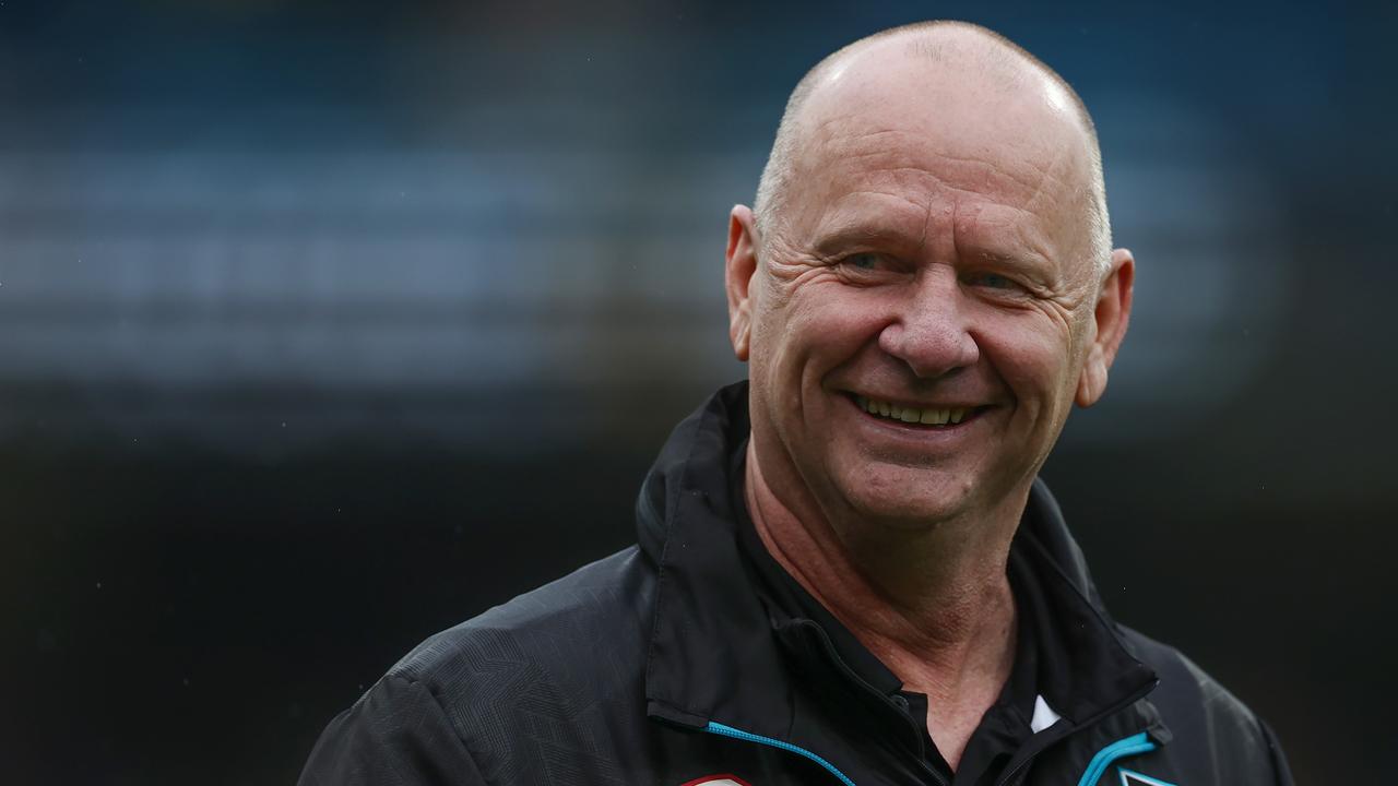 Ken Hinkley’s Port Adelaide side has racked up 11-straight wins. Picture: Michael Klein