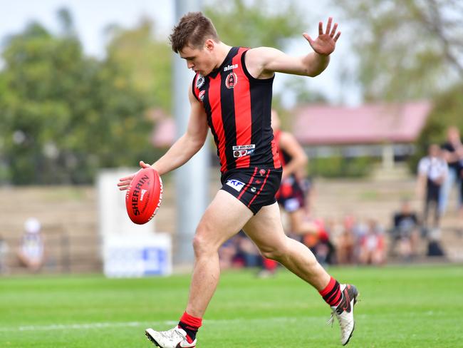 DIV 1 AMATEUR GF: Rostrevor Old Collegians (red) vs Payneham Norwood Union at Thebarton Oval, Thebarton, Adelaide on Saturday the 23rd of September 2017.(R) Daniel McCallum(AAP Image/ Keryn Stevens)