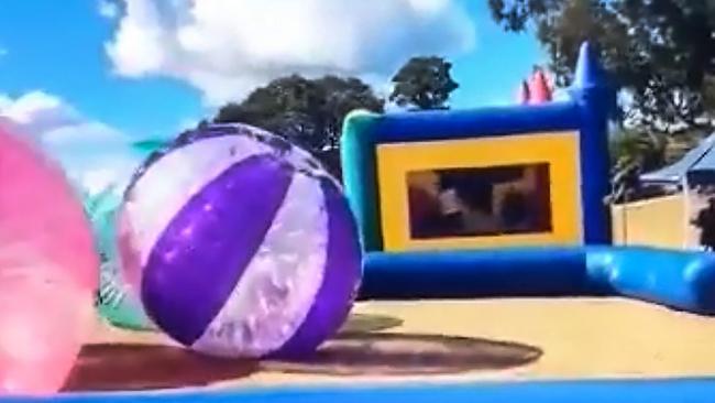 Last image of jumping castle before tragedy