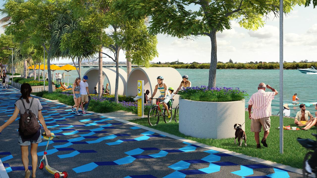 Concept drawings for the Mackay waterfront riverside revitalisation along the Pioneer River.