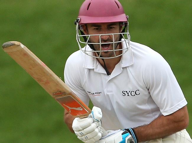 Kenan Alev of South Yarra batting during day one of the Mercantile Cricket Association A Grade Grand Final between South Yarra and Parkville District at Como Park on Saturday, March 21, 2020, in South Yarra, Victoria, Australia. Picture: Hamish Blair