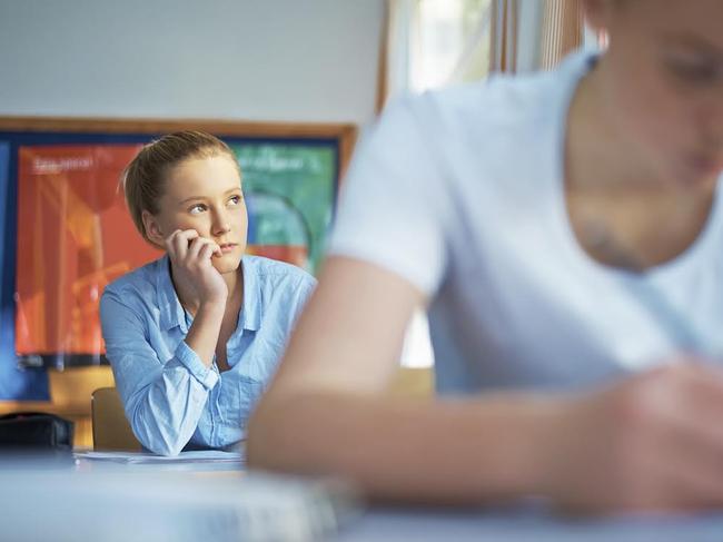 Teenage girl have problems at school, senior student, exams, subject choices. Istock image