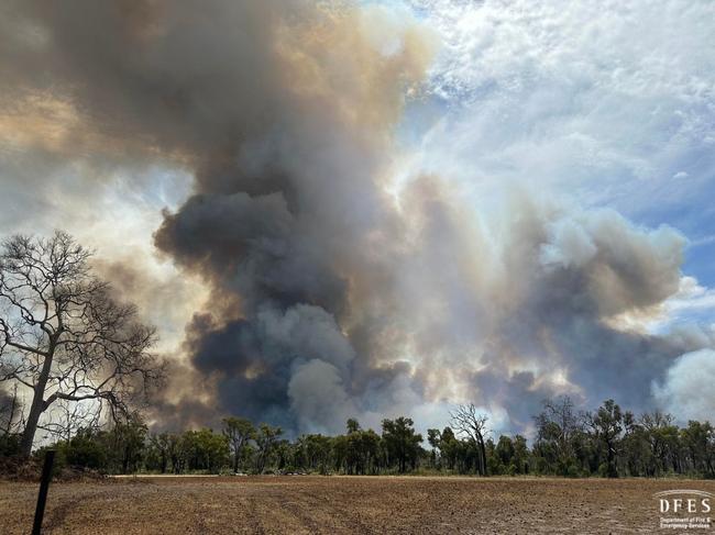 The elevated fire danger is expected to linger for the most of this week. Picture: DFES/ Nikki Woods/ Gingin Volunteer Fire and Rescue