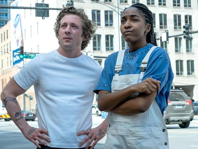 Jeremy Allen White and Ayo Edebiri in The Bear. Picture: FX