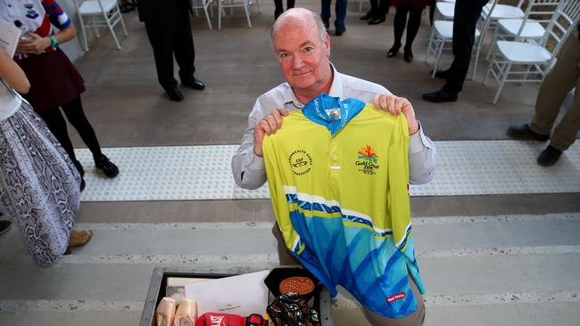 The Courier-Mail subscriber Paul Whitty who put his Commonwealth Games volunteers outfit in. Picture: Adam Head