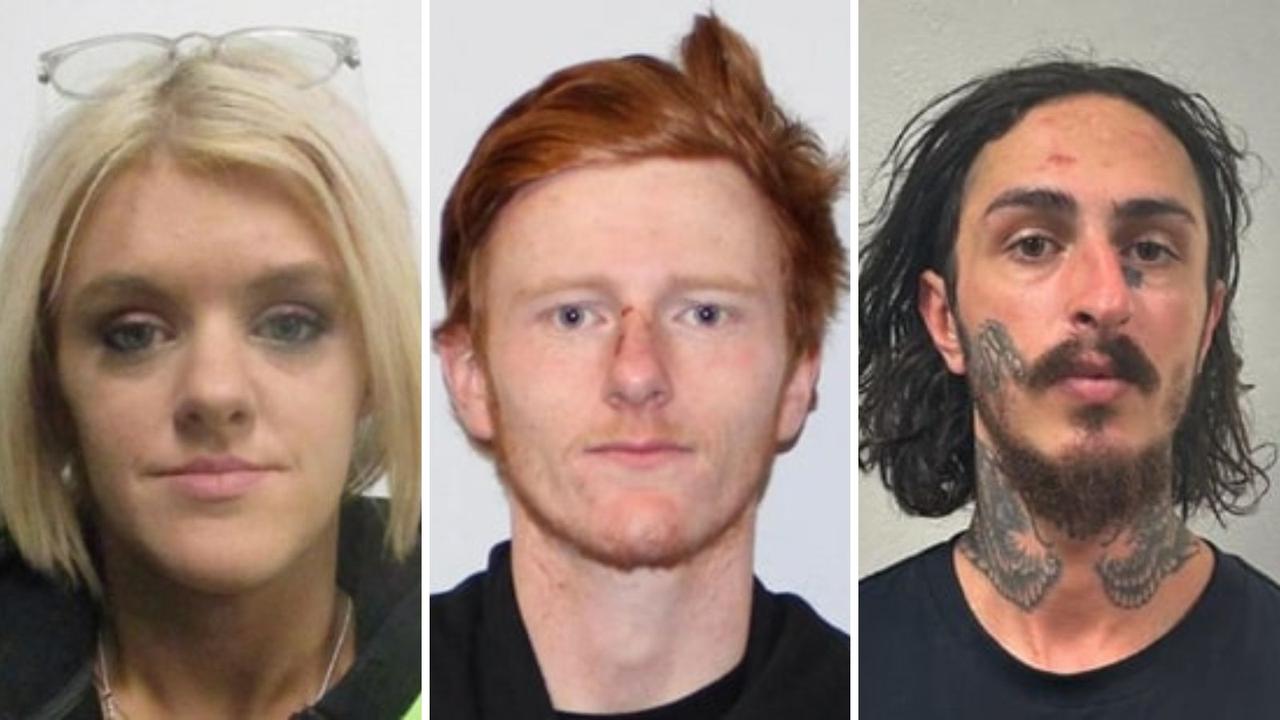 Shannon Luhr, Jacob McCluskey and Nathan Naser are wanted by Geelong police.