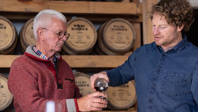 Waubs Harbour Distillery’s Peter Warner and Tim Polmear. Picture: Supplied