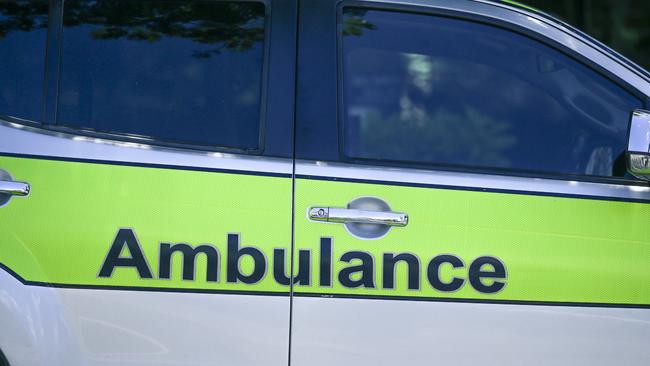 A generic photo of Queensland Ambulance Service signage , Brisbanes CBD. Picture: NewsWire / Glenn Campbell